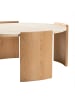 CALICOSY Runder Couchtisch IZIA in Helles - (W)80  x (H)35  x (L)80 cm