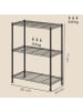 SONGMICS Standregal Dalten in Schwarz - (B)60 x (H)77 x (T)30 cm