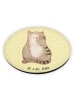 Mr. & Mrs. Panda Magnet für Kühlschrank Katze Sitzen ohne Spruch in Gelb Pastell