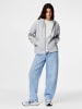 Pieces Hoodie mit Reißverschluss in Light Grey Melange