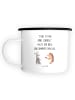 Mr. & Mrs. Panda Emaille Tasse Hase Igel mit Spruch in Weiß