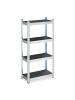 relaxdays Schwerlastregal in Schwarz/ Silber - (B)60 x (H)120 x (T)30 cm