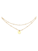 Elli Halskette 925 Sterling Silber Geo, Kreis, Plättchen in Gold