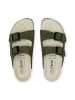 Veloursleder Pantoletten in avocado