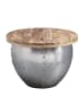 KADIMA DESIGN Couchtisch Mango Massivholz/Metall 60x43x60cm Industrial Style Rund