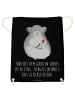 Mr. & Mrs. Panda Jutebeutel Chinchilla Blume mit Spruch in Schwarz