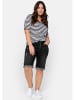 sheego Jeans-Bermudas in black used Denim