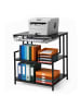 relaxdays Druckertisch in Schwarz - (B)60 x (H)70 x (T)50 cm