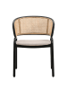 home24 home24 Armlehnenstuhl 2er-Set aus Metall, Naturfaser und Kunststoff in Beige / Schwarz - 106 x 44 x 87 cm in Beige