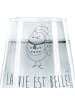Mr. & Mrs. Panda Trinkglas Eule Frankreich mit Spruch in Transparent