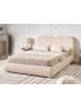 Beliani Doppelbett BLAGNAC in Beige/Braun - (W) 156 x (H) 98 x (L) 228 cm