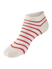 H.I.S Sneakersocken in ecru rot geringelt, ecru marine geringelt