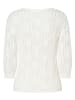 More & More Lochstrickpullover in off white