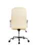 Beliani Bürostuhl WINNER in Beige/Schwarz/Silber - (W) 60 x (H) 112 x (L) 60 cm