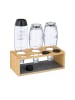 relaxdays Flaschenhalter in Natur/ Grau - (B)31 x (H)11 x (T)14,5 cm