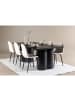ebuy24 Essgruppe Olivia (7-teilig) Schwarz 100 x 210 cm