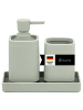 eluno Bad-Accessories Set VALONA 3tlg. ca. 8 x 15,5 cm (Ø/H)