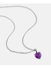Diamant L'éternel Halskette mit Anhänger aus 375 Weißgold mit Amethyst Herz-Design
