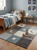 KADIMA DESIGN Kinderteppich Kinder-Motiv Kinderzimmer pflegeleicht Spielzimmer Motiv in Blau