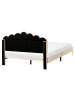 Beliani Doppelbett SAUVIAN in Beige/Gold - (W) 165 x (H) 98 x (L) 207 cm