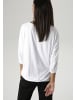 Aniston SELECTED Fledermausshirt in weiß-schwarz