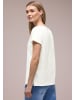 Street One 'Kurzarm Shirt mit floralem Artwork' Weiß