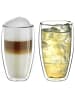 Creano 2er Set Doppelwandgläser s-hoch, 400ml Glas