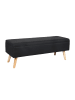 relaxdays Sitzbank in Schwarz  - (B)110 x (H)40 x (T)40 cm