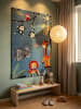 KADIMA DESIGN CASOLA Teppich Kinder Blau 80x150 Dschungel Polypropylen Kinderzimmer in Blau