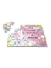 Mr. & Mrs. Panda Puzzle Einhorn Baby mit Spruch in Rot Pastell