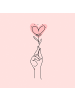 A.S. Création Leinwandbild Canvas Heartlines Rosa