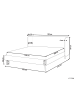 Beliani Doppelbett ARETTE in Beige - (W) 184 x (H) 95 x (L) 215 cm