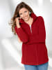 Sieh an! Fleece-Jacke in weinrot