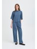 ICHI Kurzarm-Bluse IHXAURORA Regular fit in Washed med. blue
