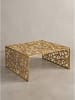 KADIMA DESIGN Couchtisch quadratisch, lackiertes Aluminium, handgefertigt in Gold