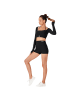 YEAZ CLUB LEVEL SET Long Top + Shorts in schwarz