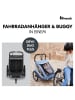 Hauck 2in1 Fahrradanhänger Sparset Dryk Duo Plus in schwarz,grau