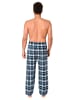 NORMANN Flanell Schlafanzug Pyjama Hose Karo - 76585 in türkis