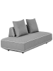 Beliani Chaiselongue SEILLANS in Grau/Beige - (W) 194 x (H) 94 x (L) 97 cm symmetrisch