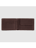 Piquadro Carl Geldbörse RFID Schutz Leder 12.5 cm in dark brown