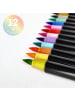 LEGAMI Legami Pinselstifte 12er Set - BRUSH MARKERS - PASTEL COLOURS