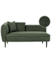 Beliani Chaiselongue CHEVANNES Grün/Schwarz - (W) 138 x (H) 74 x (L) 77 cm linksseitig