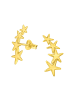Alexander York Ohrringe, Ohrstecker STERNREIHE in Gold aus 925 Sterling Silber, 2-tlg.
