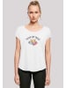 F4NT4STIC Long Cut T-Shirt Trick Or Treat Halloween in weiß