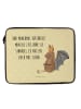 Mr. & Mrs. Panda Notebook Tasche Fledermaus Sitzen mit Spruch in Gelb Pastell