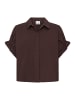 ICHI Kurzarm-Bluse IHSAMI Loose fit in Chicory Coffee
