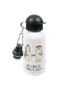 Mr. & Mrs. Panda Wasserflasche Pinguin Heirat mit Spruch in Weiß