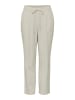 Vero Moda Legere Leinen Stoffhose Casual Schlupf Hose Ankle Pants in Beige-2