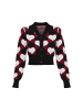 myMo ROCKS Cardigan in black burgundy