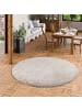 Pergamon Hochflor Langflor Shaggy Teppich Luxury Rund in Champagner